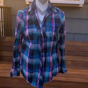 FREE GIFT: Old Navy Plaid Button-Up Top Size Large